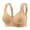 01_Beige, variant on Women's Seamless Bras Front Closure Underwear Soft Supportive Brassiere Breathable Padded Bralettes Full Coverage Everyday Bra Minimizer Bra
