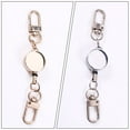 thumbnail image 5 of SWETRACE 2Pcs Retractable Badge Holder Compact Keychain for Nurses Office Workers Alloy 11.8x0.98x0.39in, 5 of 7
