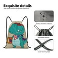 thumbnail image 4 of Lukts Cool Dino Playing Skateboard Pattern Drawstring Backpack Bag Sport Gym Sackpack,String Backpack Sport Bag Sack,Cinch Tote Gym Backpack-Medium, 4 of 6