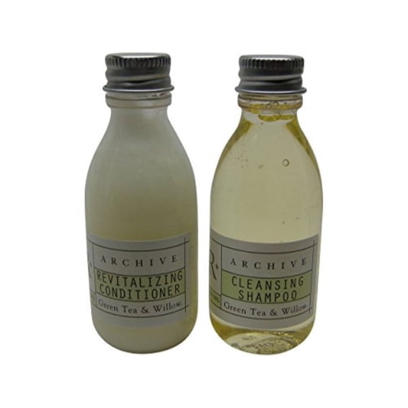 Archive Green Tea & Willow Cleansing Shampoo & Conditioner Lot of 12 Bottles 6 ea 1.5oz Unisex Adult