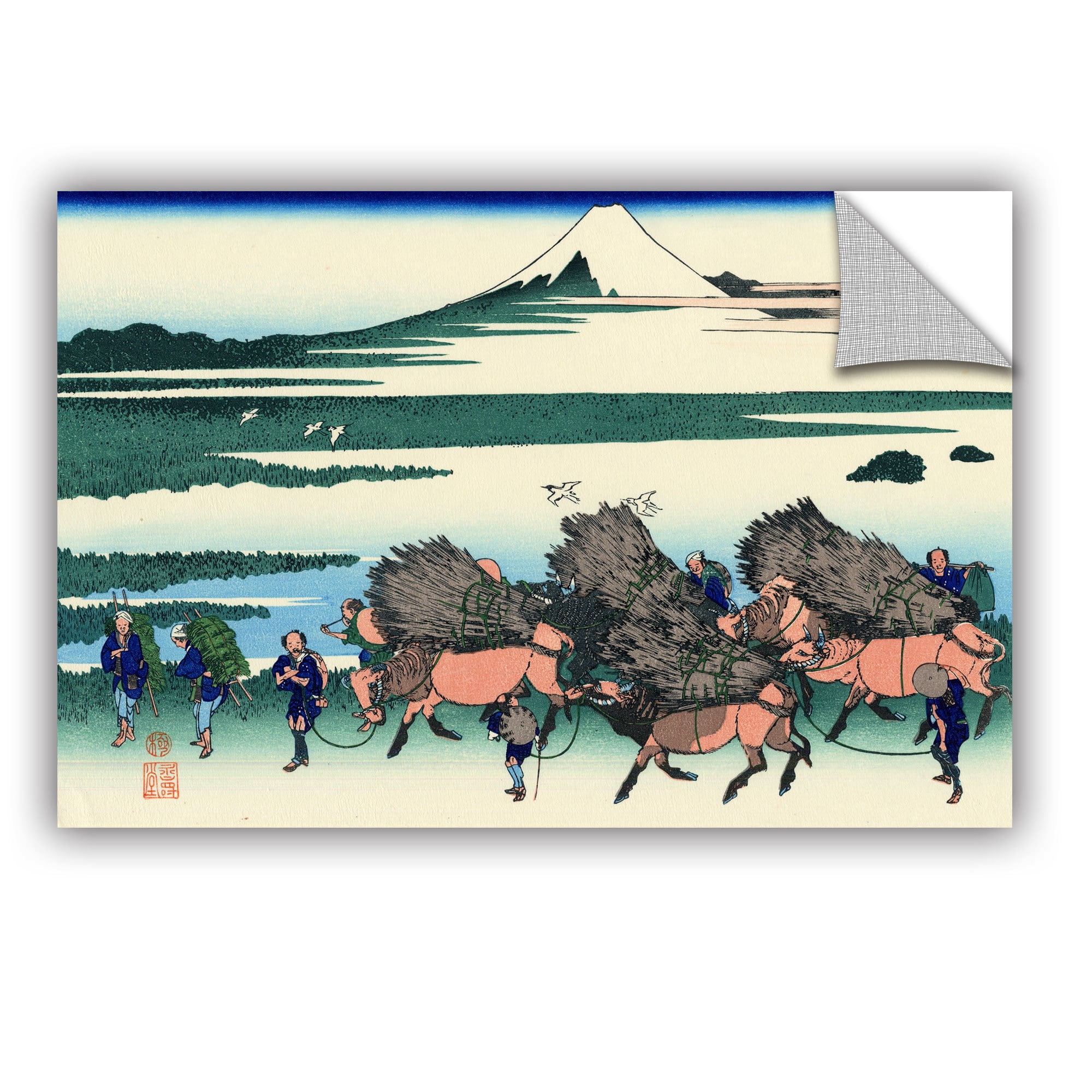 ArtAppealz Katsushika Hokusai "Ono Shindon in the Suraga Province" Removable Wall Art