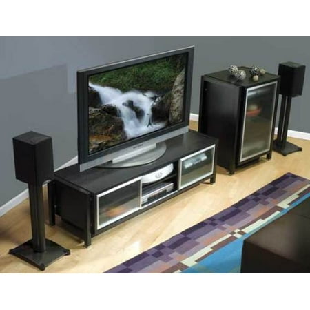 Sanus - Steel Foundations Series Bookshelf Speaker Stands (Pair) - Black