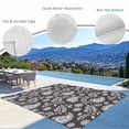thumbnail image 3 of Grey Paisley Outdoor Rug for Patio/Deck/Porch, Non-Slip Large Area Rug 5 x 8 Ft, Ethnic Vintage Floral Botanical Abstract Indoor Outdoor Rugs Washable Area Rugs, Reversible Camping Rug Carpet Runner, 3 of 8