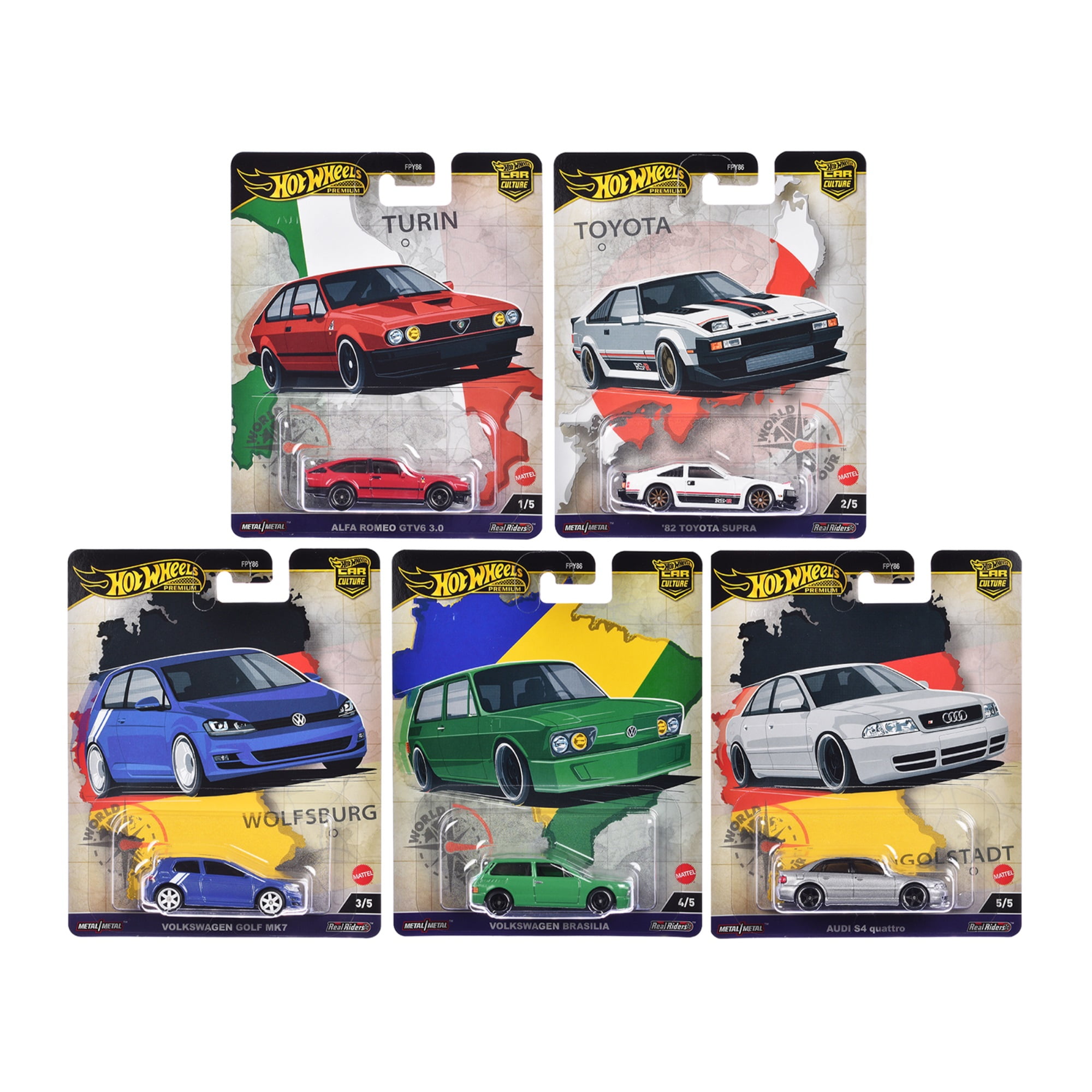 ホットウィール　プレミアム　Muntain Drifters 5台セット Hot Wheels Collectible Premium 2022 Car Culture 'Mountain