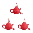 thumbnail image 1 of Naiovety Infusor de té Forma de tetera Silicona Reutilizable Fácil de limpiar Filtro de hojas Operación simple Colador de café Té Naranja Type4 NO4, 1 of 6