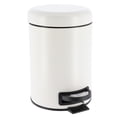 thumbnail image 5 of Soft Close Lid Round Metal Bath Floor Step Trash Can Waste Bin 3-liters-0.8-gal White, 5 of 8