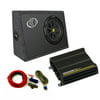 Kicker Truck Bundle with 10TC102 Box + 12CX3001 Amplifier + Amp kit
