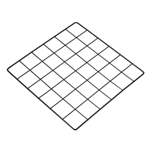 Uxcell 12"x12" Panel de Rejilla de Alambre, 1 Paquete de Paneles de Rejilla para Pared, Decoración de Exhibición de Fotos, Organizador Colgante, Negro