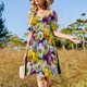 thumbnail image 4 of Vestido de manga corta Pretty Pansies Falda de mujer Vestido de mujer Vestido de mujer, 4 of 7