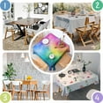 thumbnail image 4 of Rainbow Tie Dye Swirl Pattern Square Tablecloth,Waterproof Square Table Cover,Wipeable Spillproof Washable Table Cover for Home Kitchen Party Decor 42"X42"(107x107cm), 4 of 6