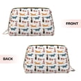 thumbnail image 3 of Naloa Dogs Pug Leather Makeup Bag for Purse Travel, Portable Small Cosmetic Organizer for Women and Girls, Make up Bag with Zipper, 3 of 8