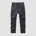 thumbnail image 3 of Bcfgryg Men Solid Color Casual Pants Men's Sports Overalls Men's Mul Ti Functional Pants Lightweight Men’s Work Pants Summer, 3 of 3