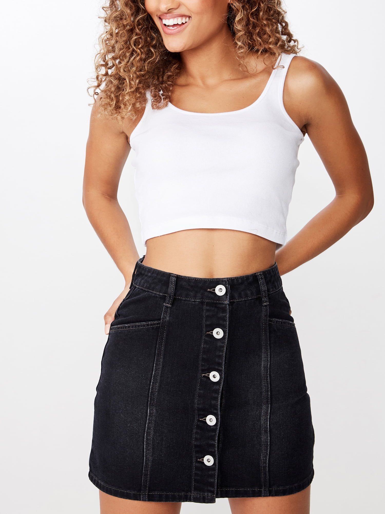 Cotton On - Cotton On Juniors' Skye Denim Mini Skirt - Walmart.com ...