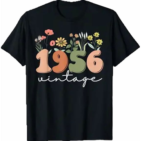 70 Years Old Vintage 1956 70th Birthday Tee Wildflower Women T-Shirt