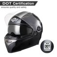 thumbnail image 3 of AHR RUN-F1 DOT Motorcycle Full Face Helmet Dual Visors Sun Shield Lightweight ABS Street Bike Snowmobile Touring, 3 of 11