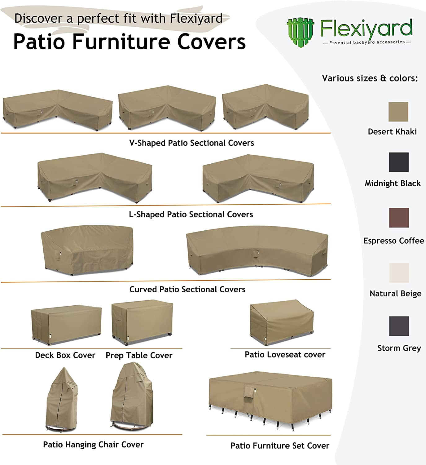 Patio Deck Box Cover, Flexiyard 63x30 Inch Fire Pit Covers with Straps and Handles, Waterproof Heavy Duty Outdoor Furniture Winter Cover for Keter, Suncast, Lifetime Container, 63”(L)30”(D)28.3”(H)