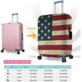 thumbnail image 2 of Vintage Flag Travel Suitcase Cover, US Flag Washable Luggage Cover M - Fits 22-24 inch luggage, 2 of 6
