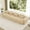Light Camel#5, variant on Newest 108" 3-Seater Modular Velvet Sofa, Deep-Seat Design with Throw Pillows & No Assembly Required, Light Camel