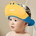 thumbnail image 4 of XIRQI 2026 New Baby Shower Cap for Kids Hair Washing Shield Toddler Bath Crown Hat Visor Baby Shampoo Cap Head Protector Cute Dinosaur Shape Protect Eyes and Ears[Blue], 4 of 7