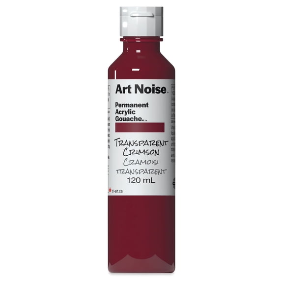 Tri-Art Art Noise Permanent Acrylic Gouache - Transparent Crimson, 120 ml, Bottle