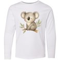 thumbnail image 3 of Inktastic Sleepy Koala Long Sleeve Youth T-Shirt, 3 of 5