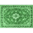 thumbnail image 1 of Ahgly Company Indoor Rectangle Medallion Emerald Green Traditional Area Rugs, 4' x 6', 1 of 4