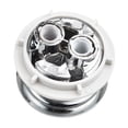 thumbnail image 2 of Allume Toilet Dual Push Flush Round Head Button Water Valve Double Crescent Shape 2 Rods 38mm, 2 of 14