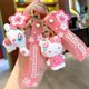 thumbnail image 3 of LLavero de Anime Kawaii Sanrio Hello Kitty, dibujos animados Kuromi My Melody Cinnamoroll, bolso para teléfono móvil, colgante, joyería, regalos para niños, Juguetes, 3 of 4