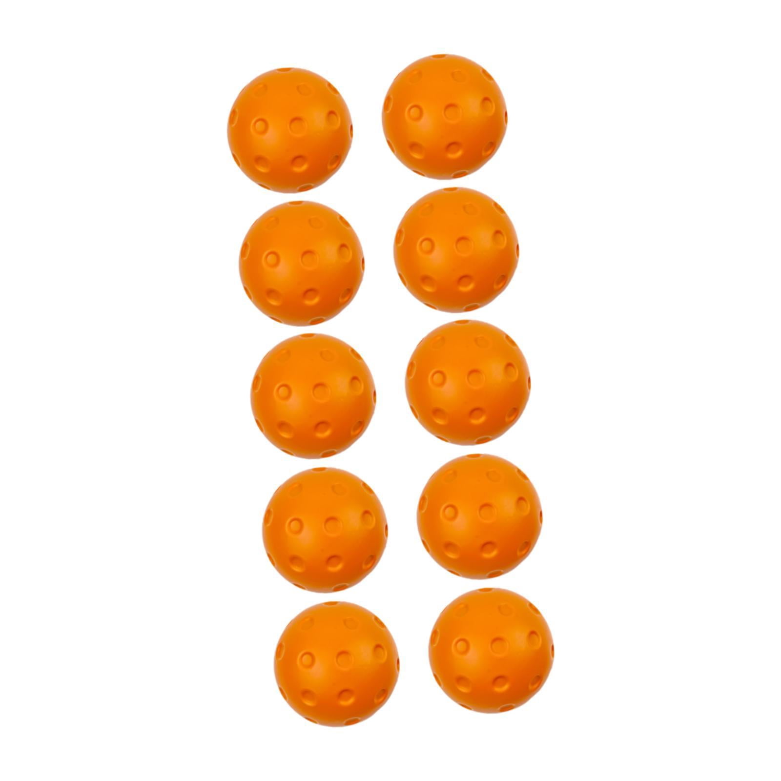 Baoblaze 10 Pieces Pickleball Ball Indoor Practice Ball 74mm Flexible Silent s orange