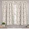 thumbnail image 2 of Ambesonne Kitchen Valance & Curtain, Japanese Dish Sushi Rolls, 55"x45", Salmon and Dark Blue Grey, 2 of 7