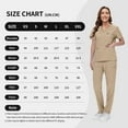 thumbnail image 5 of VIAOLI Women's Jogger Scrub Set -  Soft Stretch V-Neck Top & Elastic Waist Pants Uniform, 8 Colors, 5 of 6