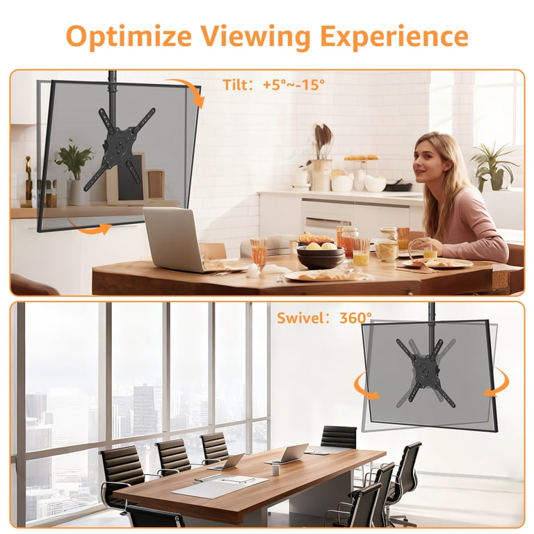 HOMOUNT Ceiling TV Mount 26-65 Inches, Full Motion Swivel photo 3