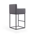 thumbnail image 6 of Home Square 42" Faux Leather Barstool in Gray & Black - Set of 3, 6 of 7