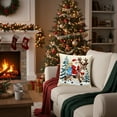 thumbnail image 6 of CuiLiyq Christmas Pillow Covers, 17.7" x 17.7" Decorative Pillow Cases With Soft Fabric Hidden Zipper, Santa Claus Print Pillow Covers For Home Holiday Party Sofa Bed Decoration (G), 6 of 7