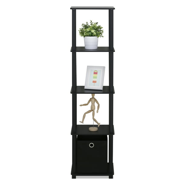 Decorative Shelf With Bin Black, No Tools Shelves