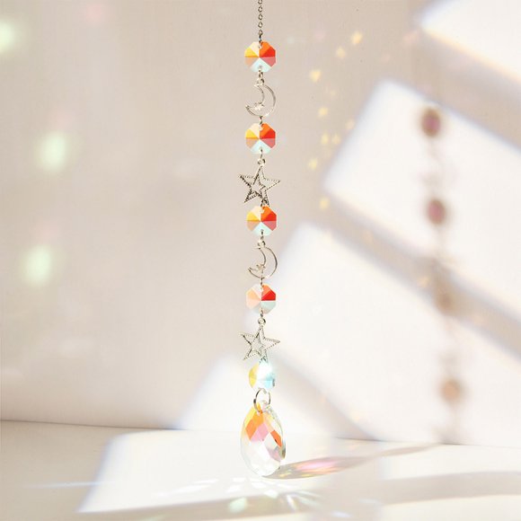 Suncatchers Hanging Wind Chime Sympathy Wind Chimes for Loss of Father Beach Glass Wind Chimes Outdoor Decorative Wind Chimes for outside Celestial Wind Chimes Wind Chimes Outdoor Sympathy