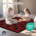 thumbnail image 4 of ODIKA 5'x7' Machine Washable Non-Slip Area Rug, Dynamic Arachnid Themed Decorative High Traffic Rug, Red, 36563, 4 of 7
