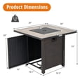 thumbnail image 3 of GVN 30 Inch Square Propane Gas Fire Pit Table Ceramic Tabletop, Outdoor Fire Pit for Outdoor, Outside Patio Deck and Garden, 3 of 8