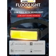 thumbnail image 2 of LED Headlight Torch USB Rechargeable COB Waterproof Light - Auto Repair & Construction - 2 Pack, 2 of 3