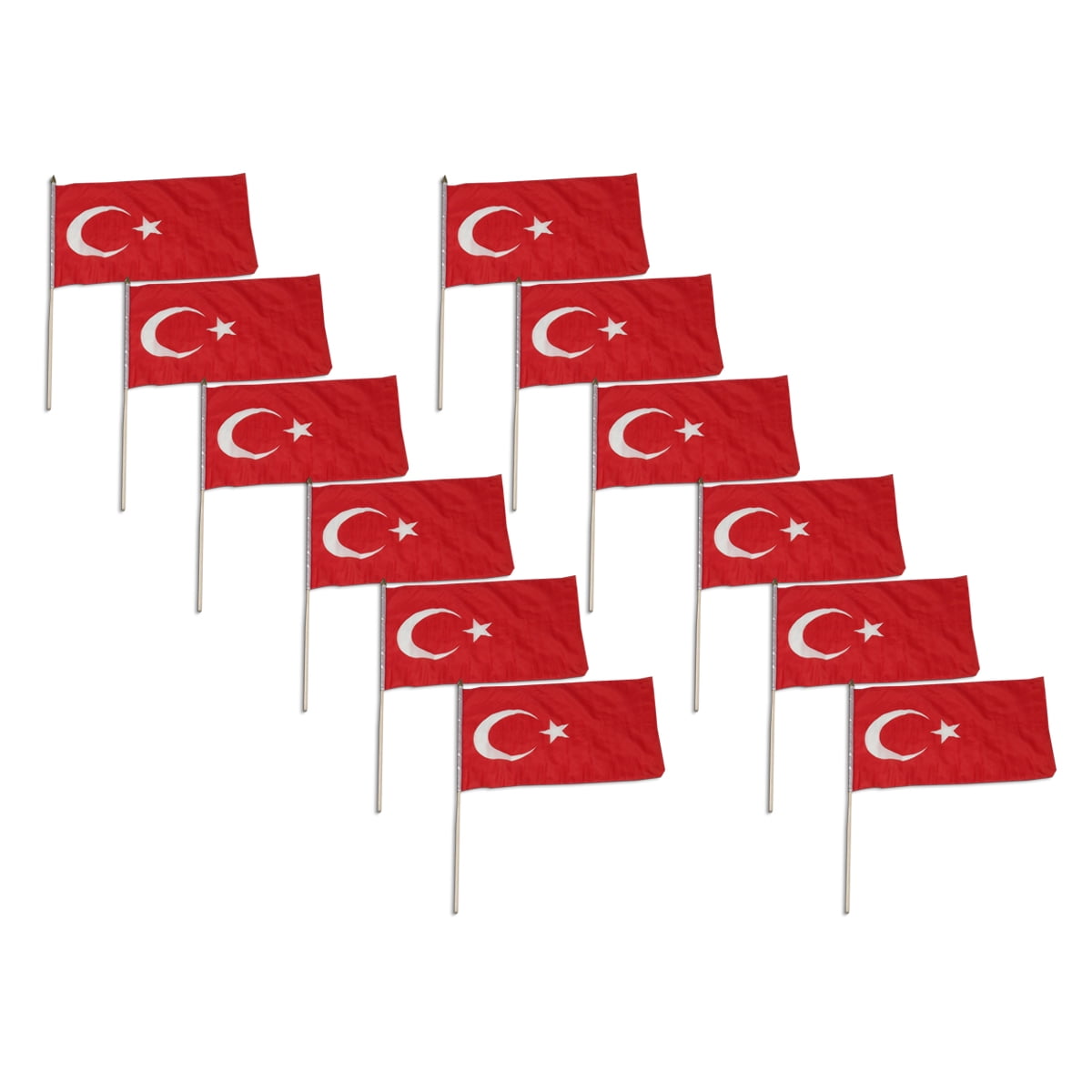Online Stores Turkey Stick Flag 12in x 18in 12 PK