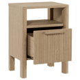 thumbnail image 2 of Bouclair Oak Wood Nightstand with Drawer, 2 of 5