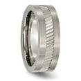 thumbnail image 4 of Titanium Sawtooth Design Flat Polished w/Brushed Edge 8mm Band, 4 of 6