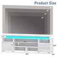thumbnail image 4 of ANPOO LED TV Stand for TVs up to 95",High Gloss Gaming Entertainment Center Media Console with Power Outlet,Open Shelves and 2 Storage Cabinets,White, 4 of 9