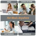 thumbnail image 4 of Bentgo Heat - Electric Lunch Bag & Food Warmer for Reheating Meals in Car, at Work & More - Heated Lunch Box Warmer for Adults, Students & Shift Workers, 12V/24V Auto & 120V Wall Cords (White Marble), 4 of 7