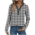 thumbnail image 2 of Karight Long Sleeve Shirts for Women Fall Ladies Tops Crew Neck Blouses Dressy Casual Winter Clothes, 2 of 5