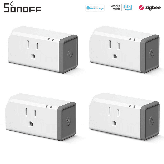 SONOFF S31 Lite Mini Zigbee Smart Plug Works with Alexa SmartThings , ETL FCC Certified,Smart Outlets Smart Home 4Packs