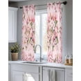 thumbnail image 5 of Pink Orchid Sheer Curtains 54 Inch Length 2 Panels Set for Living Room/Bedroom, Spring Floral Flowers Leaves Botanical Kitchen Curtains Grommet Semi-Sheer Curtains Drapes Window Treatments 42"x54"x2, 5 of 7