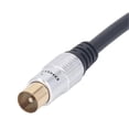 thumbnail image 2 of Câble coaxial TV 9,5 mm mâle vers femelle, plaqué or, pour signal TV par satellite et modem, 2 of 4