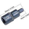 thumbnail image 2 of Dado hexagonal de 1/2" x H8 (8 mm), puntas de acero S2, dados Cr-V métricos de 2" de largo, azul, 2 of 5
