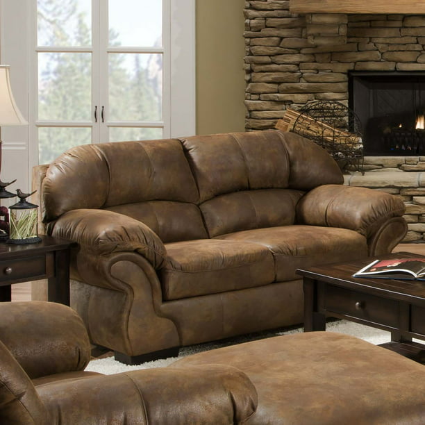 Simmons Pinto Leather Loveseat, Simmons Leather Sofa And Loveseat Set